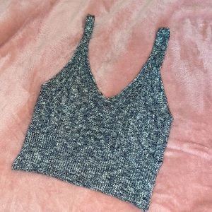 Marl Knit Cropped Tank Top